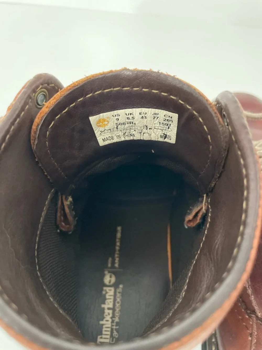 Timberland Earthkeeper Ryker Brown Leather Waterproof Boots Mens 9 Gorp Grunge